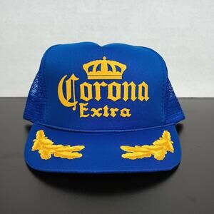 Corona Extra Trucker Snapback Blue Foam Mesh Floral Brim